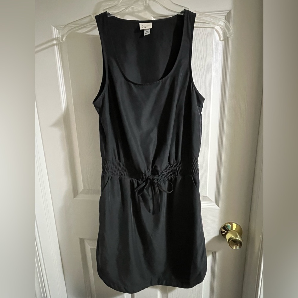 Modal blend dress with tie waist